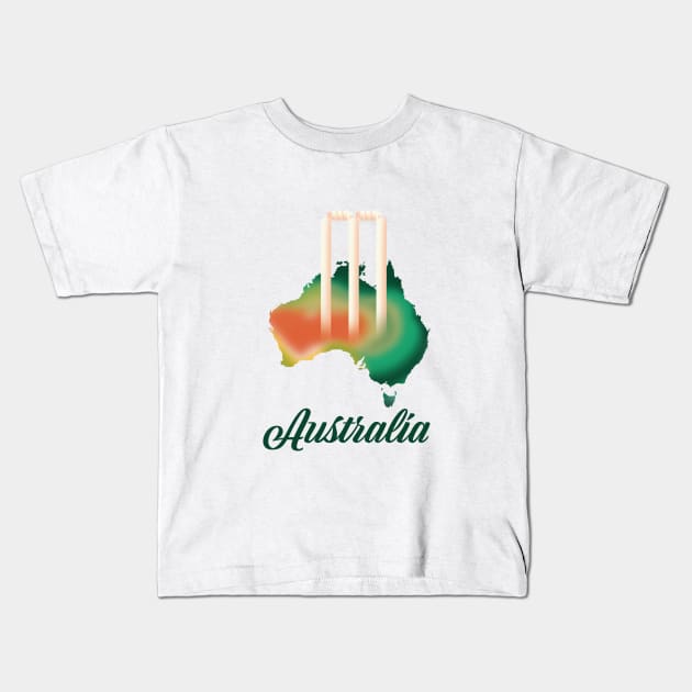 Australia Cricket Kids T-Shirt by nickemporium1